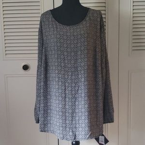 Black and White Blouse